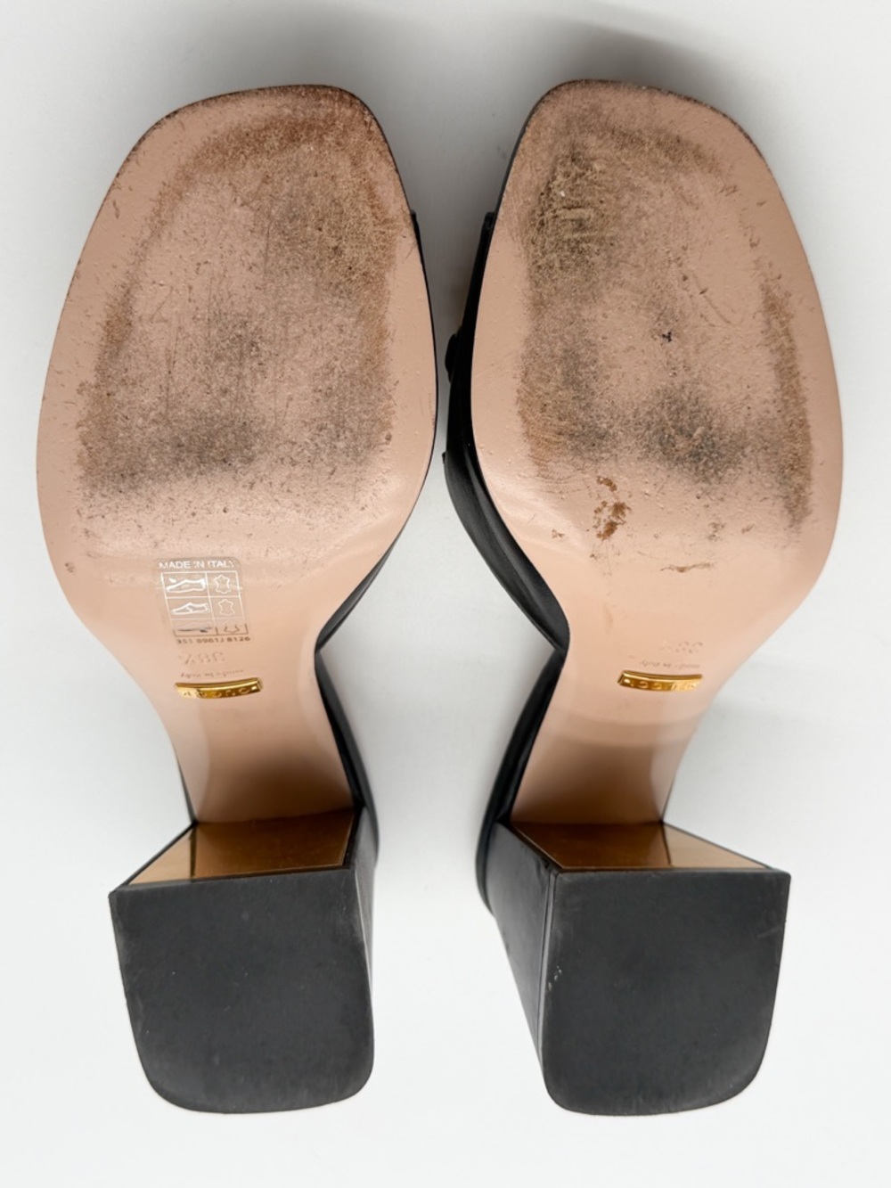 Gucci Baby Horsebit Block Heel
Slide Mules Leather Black EU 38.5 US 8.5 - Picture 9 of 11